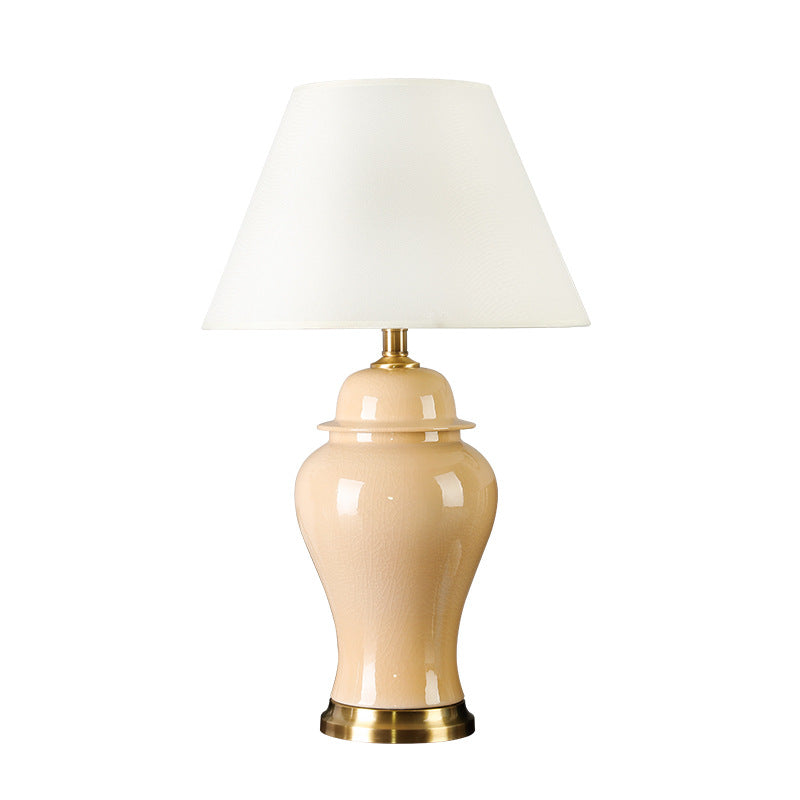 Classic Hometown Ceramic Table Lamp Ginger Jar Beige - Miss One