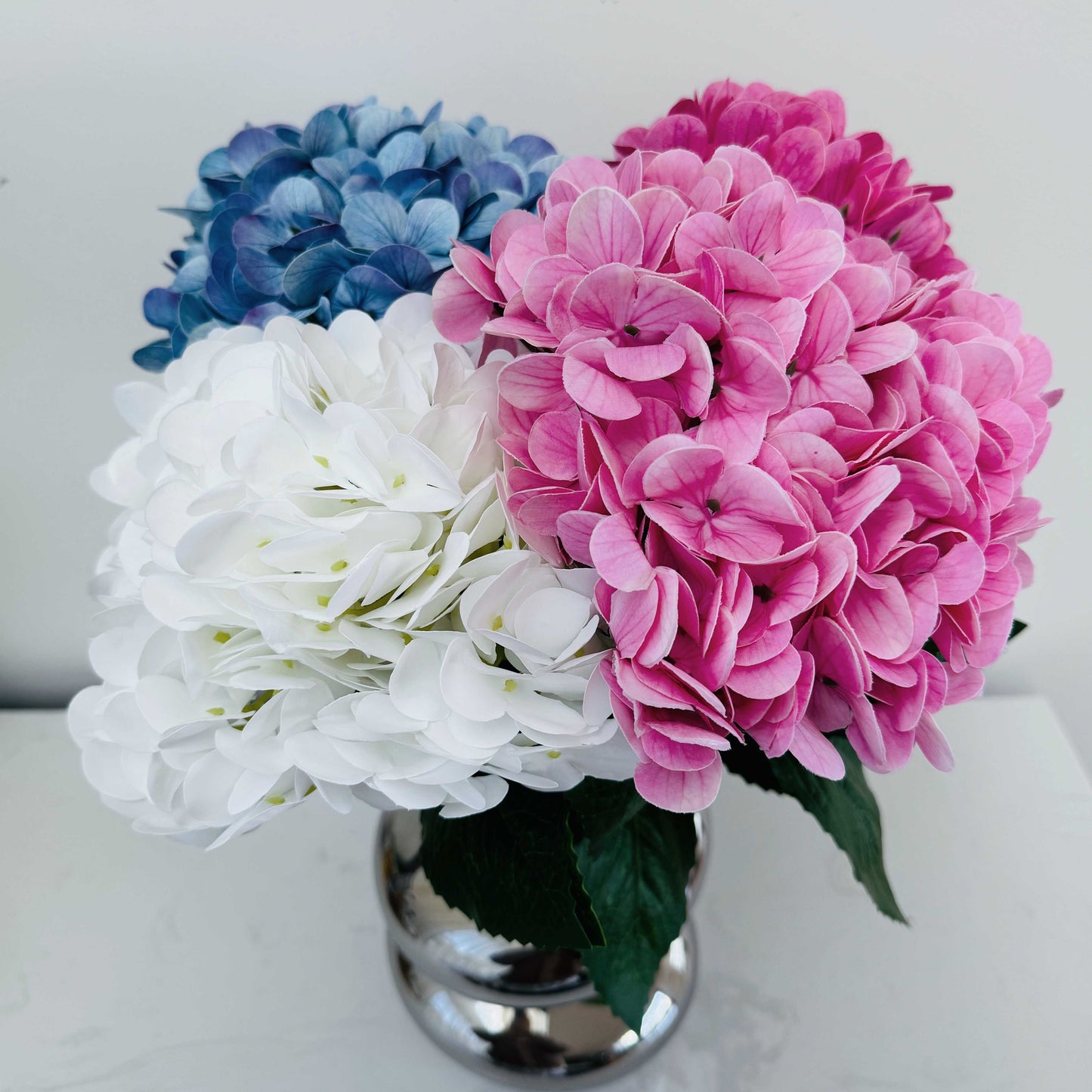 Elegant Artificial 5 Head Hydrangea Bouquet - Miss One