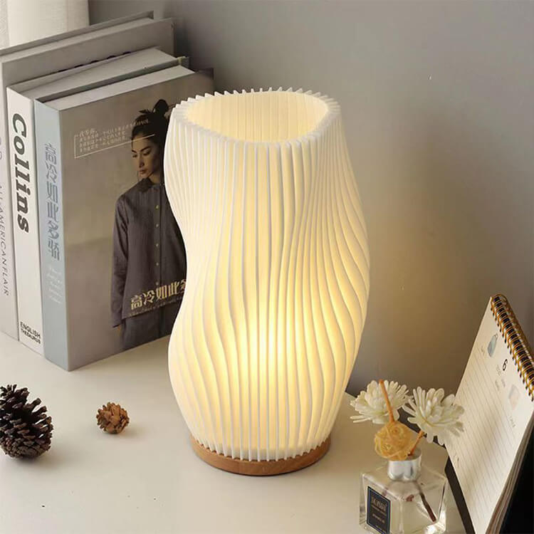 Wave 3D Printed Table Lamp - Miss One