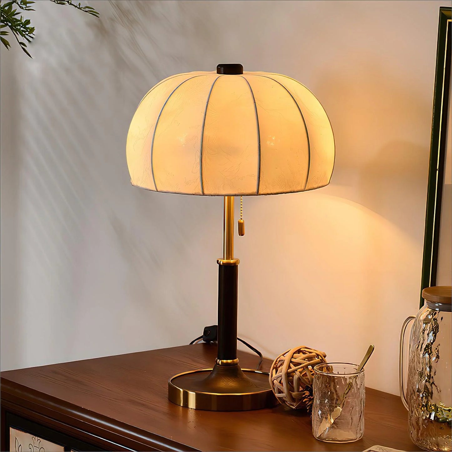 Vintage Elegance Wood Table Lamp - Miss One