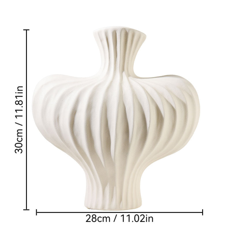 Muse Wave Sculpt Ripple Ceramic Vase