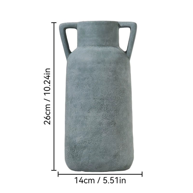 Amphora Rustic Handles Ceramic Vase - Miss One