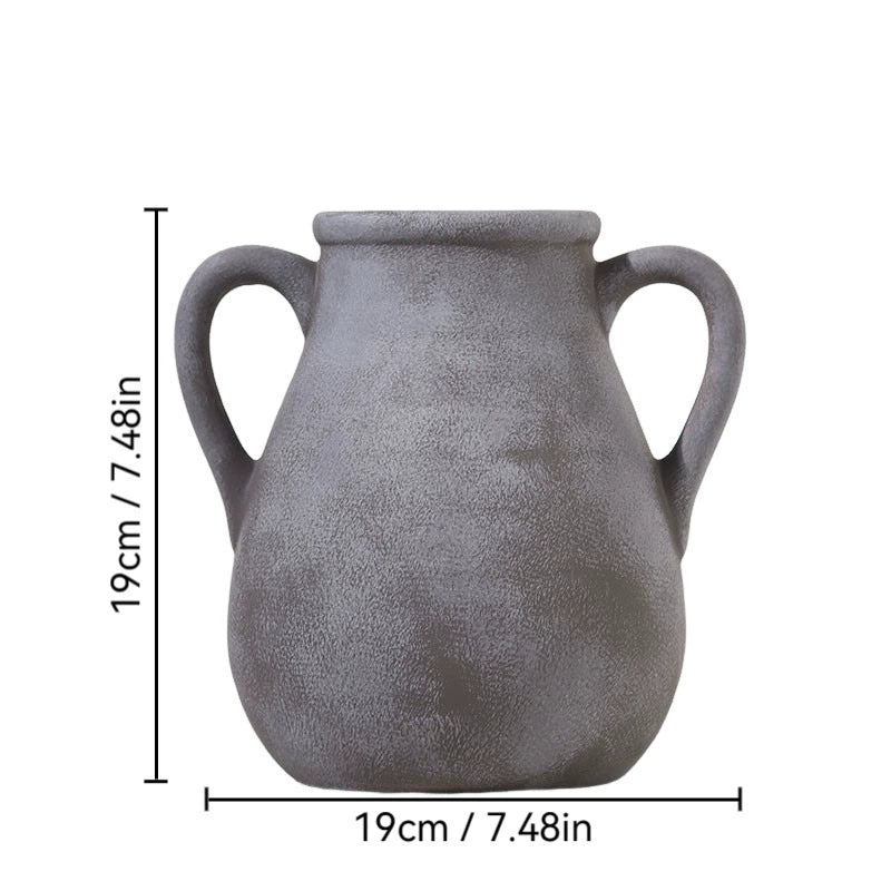 Amphora Rustic Handles Ceramic Vase - Miss One