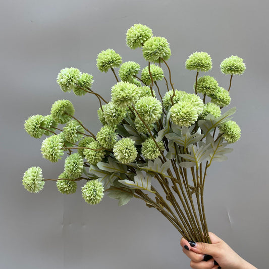 Artificial Elegant 5 Head Pom-Pom Chrysanthemum Stem - Miss One