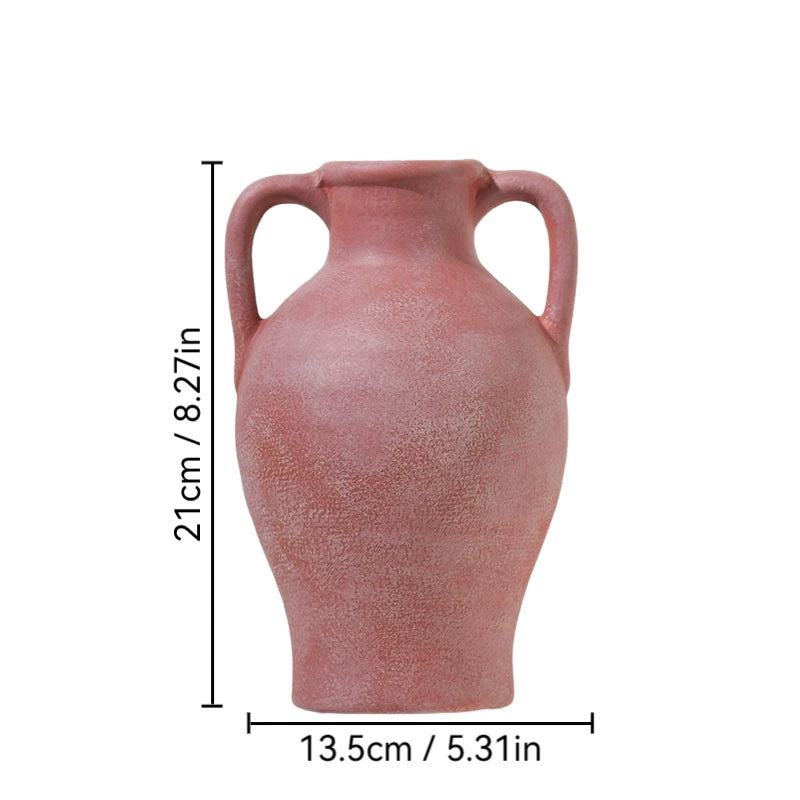 Amphora Rustic Handles Ceramic Vase - Miss One