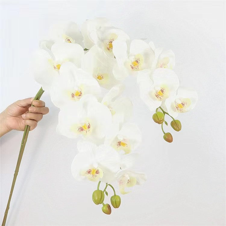 Elegant Artificial 9-Head Orchid Stem - Miss One