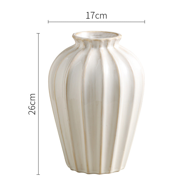 Hometown Elegant Ridge Ceramic Vase - Miss One