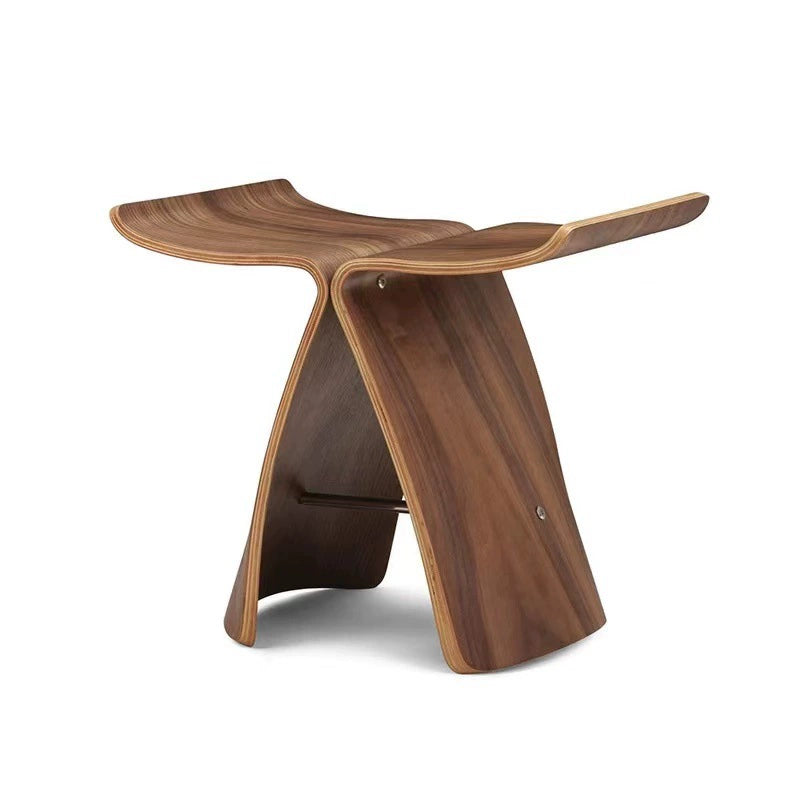 Elegant Butterfly Wood Stool - Miss One