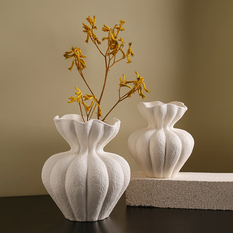 Muse Ruffle Ceramic Vase - Miss One