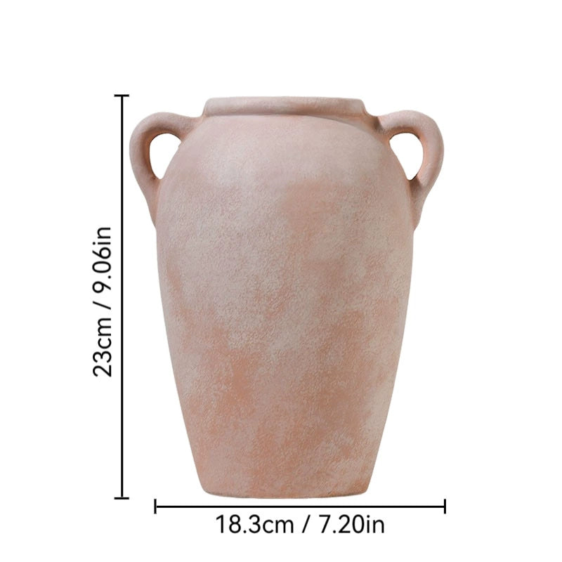 Amphora Rustic Handles Ceramic Vase - Miss One