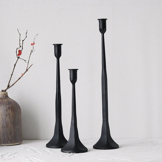 Elegant Iron Taper Candle Holder Set - Miss One