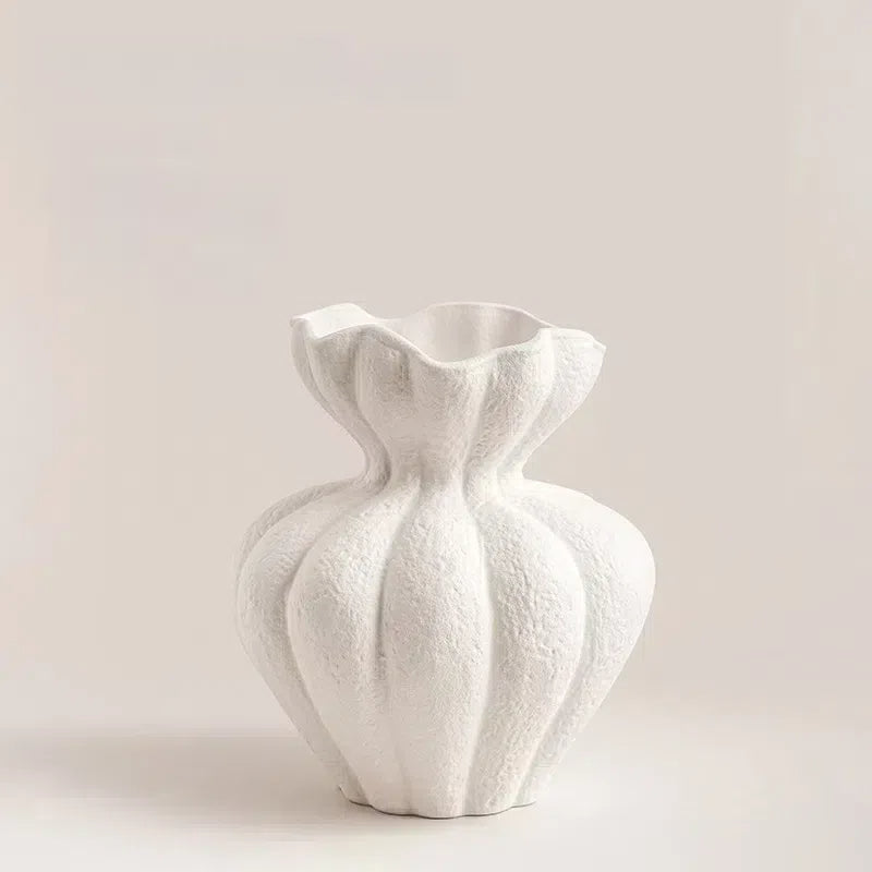 Muse Ruffle Ceramic Vase - Miss One