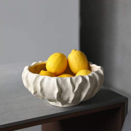 Muse Rippled Ceramic Fruit Bowl - Miss One