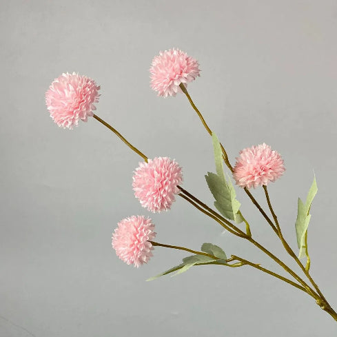 Artificial Elegant 5 Head Pom-Pom Chrysanthemum Stem - Miss One