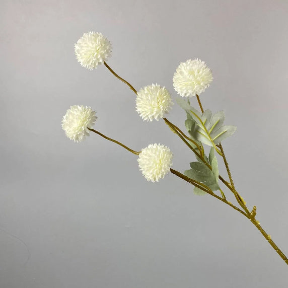 Artificial Elegant 5 Head Pom-Pom Chrysanthemum Stem - Miss One